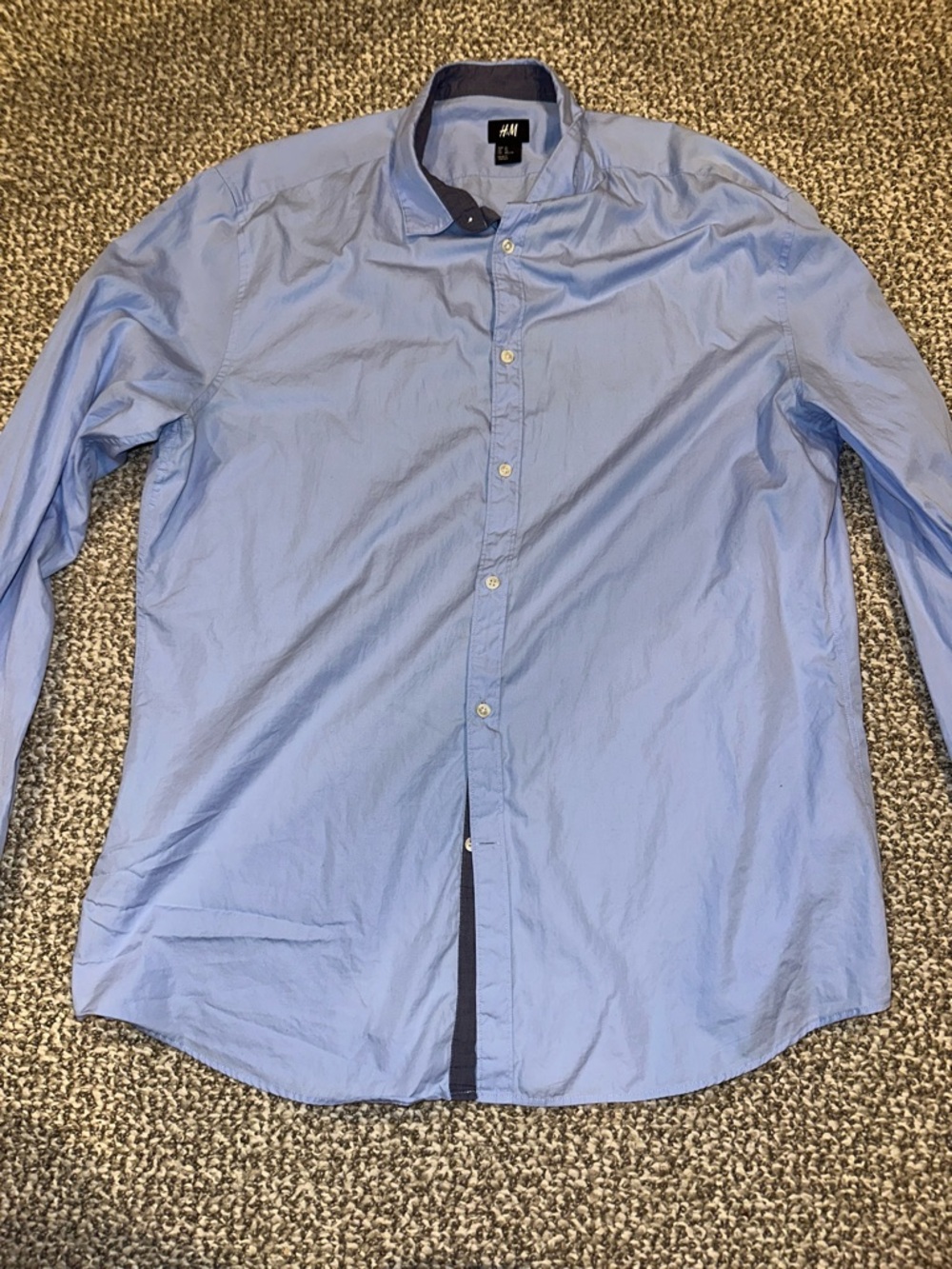 H&M Sky Blue Long Sleeve Dress Shirt